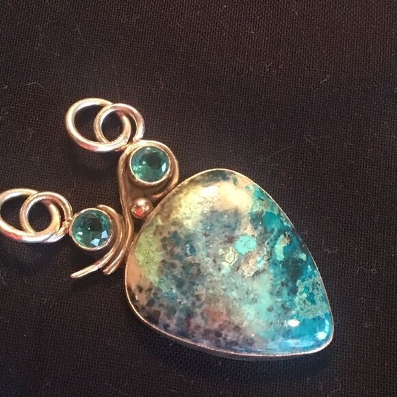 NWOT. Sterling Silver Azurite Pendant - Picture 2 of 9